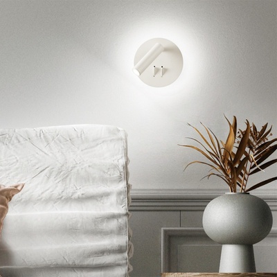 Ondaluce Sella led Аплик 6+3w 3000К Ф130мм Бял (ap.sella/cr-bianco)