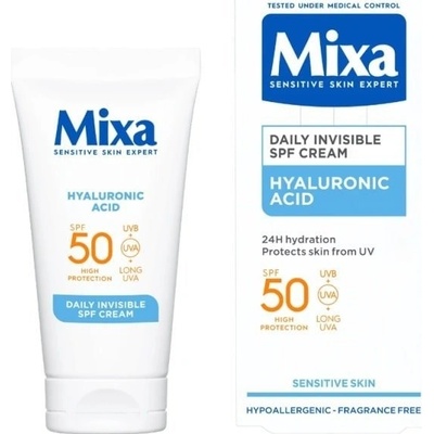 Mixa Hyaluronic Acid Daily Invisible SPF Cream SPF50 50 ml