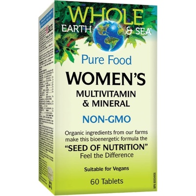 Natural Factors Whole Earth & Sea Women's Multivitamin & Mineral, 60 таблетки, Natural Factors