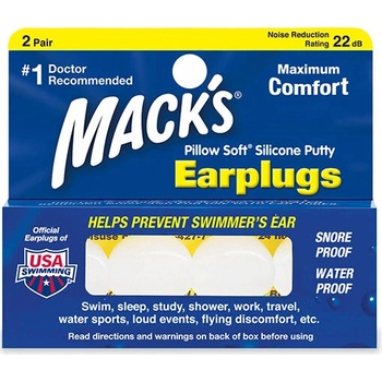 Mack's Pillow Soft White Silikónové štuple do uší 2 páry
