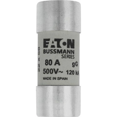 Pojistka válcová EATON 22X58 80A gG 500V PV22 C22G80