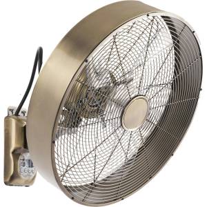 ZEVENTI - Настенен вентилатор fanny 50w/230v бронзов + дистанционно управление (zv0052)