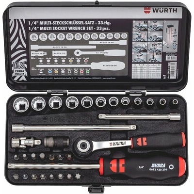 WÜRTH Sada multi nástrčných klíčů 1/4