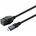 VivoLink Keystone Black USB-C female to USB-C male 1m