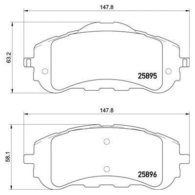 BREMBO Sada brzdových platničiek kotúčovej brzdy P61120