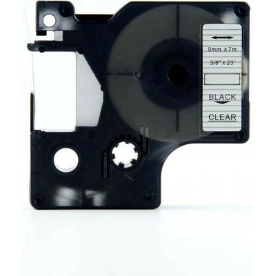 Alternatívna páska Dymo 40910, S0720670, 9 mm x 7 m čierna tlač / priehľadný podklad