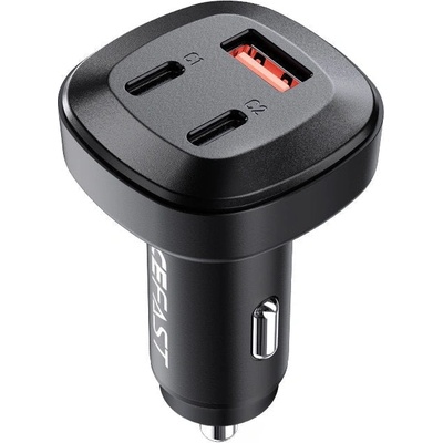 Acefast Зарядно за кола Acefast B3, 66W, 2xUSB-C, USB, PPS, Power Delivery, Quick Charge 4.0, AFC, FCP, SCP, черен (B3 black)