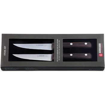 GIESSER Giesser, 2 бр, дръжка от палисандрово дърво Комплект ножове за пържоли, GIE. 8750. z-12-2 (GIE.8750.z-12-2)