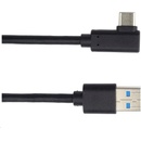 PremiumCord ku31cz3bk USB typ C/M zahnutý konektor 90° - USB 3.0 A/M, 3m