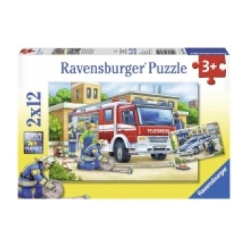Ravensburger Polizei und Feuerwehr. Puzzle 2 X 12 Teile