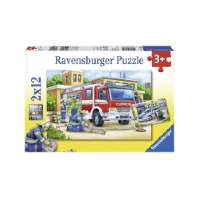 Ravensburger Polizei und Feuerwehr. Puzzle 2 X 12 Teile