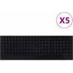 vidaXL Постелки за стъпала 5 бр 25x75 см гума (155638)