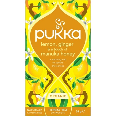 Pukka BIO Lemon Ginger Mankuka Honey porcovaný čaj 20 x 1,7 g