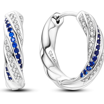 DELIS Сребърни обеци, jw600, дизайн с обръч, с родиево покритие (jw600)