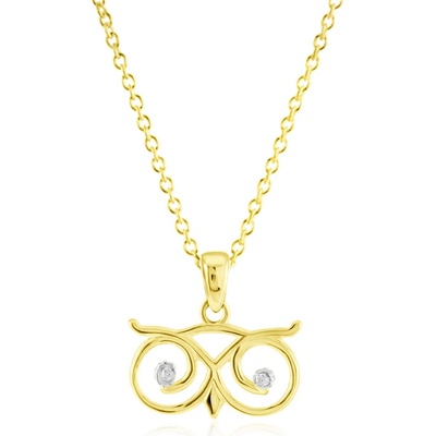 Gemmax Zlatý řetízek s přívěskem soví oči GLSCB-37591-36261