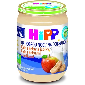 Hipp na dobrú noc Bio s keksíkmi a jablkami 190g