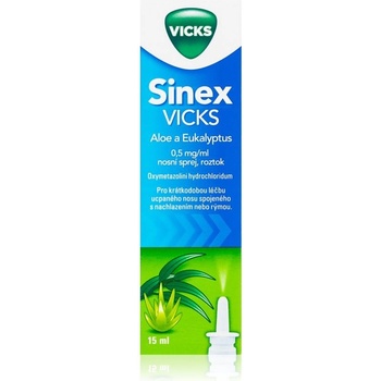 SINEX VICKS ALOE A EUKALYPTUS NAS 0,5MG/ML NAS SPR SOL 1X15ML