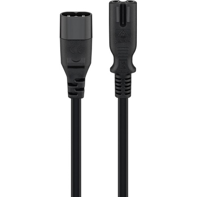 PremiumCord Kabel síťový prodlužovací IEC 60320 C7>C8 230V 2m kpso2