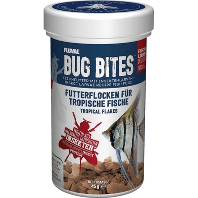 Fluval Bug Bites Tropical Flakes 250 ml