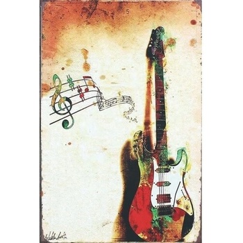 Ceduľa Gitara music