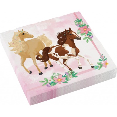 Amscan papírové ubrousky Koně Beautiful Horses 33x33cm 20ks