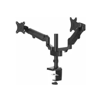 Hama Стойка за 2 монитора за бюро hama, Регулируема, Амортисьор, 13 - 32 инча, 12 кг, Черен, hama-118498