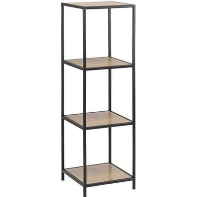 Kovová knihovna Seaford VI Actona moderní do obýváku a kanceláře 119,5 cm černá