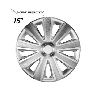 Versaco Тасове за джанти 15'' Versaco Carbon Aviator - Silver