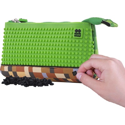 PIXIE CREW Мек ученически несесер Pixie Crew - Green & Brown (PXA-02-95)