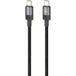 DeTech Кабел за данни DeTech DE-C67C, 60W, Type-C - Type-C, PD, 1.0m, Черен - 40551