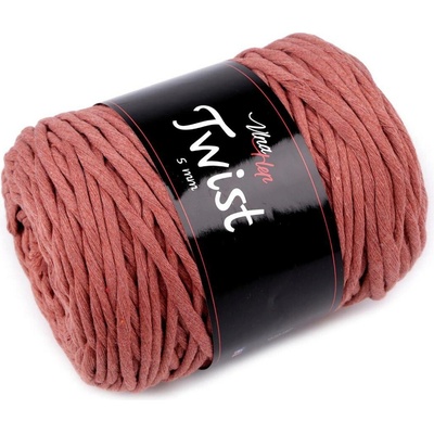 Bavlněná pletací příze Twist macrame 500 g rozčesávací Varianta: 12 (8207) terakota, Balení: 1 ks 50160/122721/256479