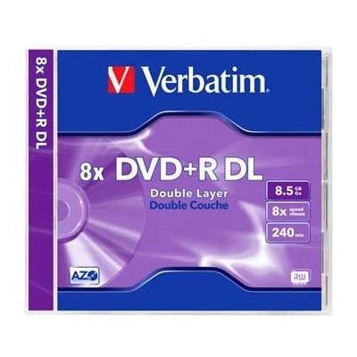 Verbatim DVD+R DL 8,5GB 8x, jewel, 1ks (pe-308191)