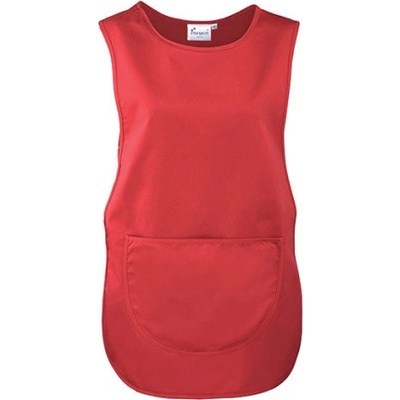 Premier Workwear Dámska tabardová zástera PR171 Red Pantone 200