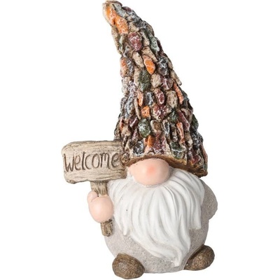 PROGARDEN Zahradní trpaslík dekorace 24 cm s cedulí Welcome KO-095752290welc
