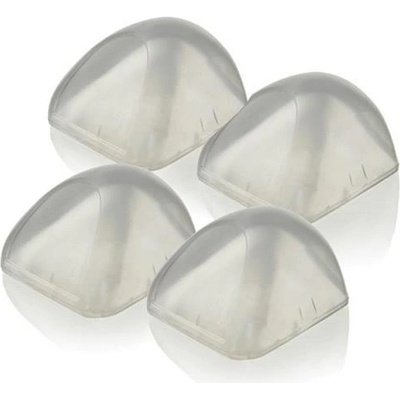 Impol Trade PVC krytky na rohy mäkké PCR839P 4ks transparentné rozmer 4 x 5 cm