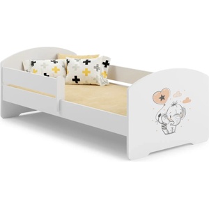 Kobi Детско легло Luk с парапет и различни мотиви (160 х 80 см, elephant)