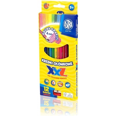 Astra 312120002 farbičky Xxl hexagonálne 4 mm tuha 12 farieb