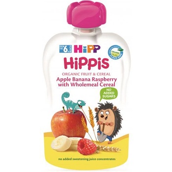 Image 1 of HiPP Био Плодова закуска ябълка, банан и малина 100 гр. - 6+ месеца