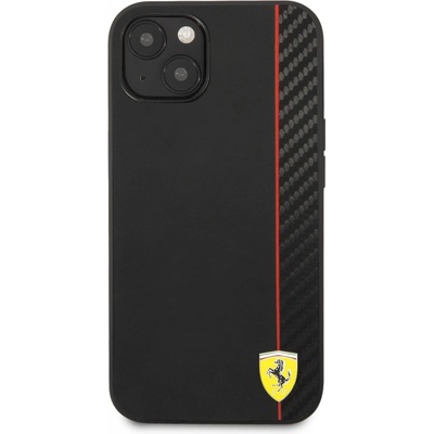 Pouzdro Ferrari Smooth and Carbon Effect iPhone 13 černé