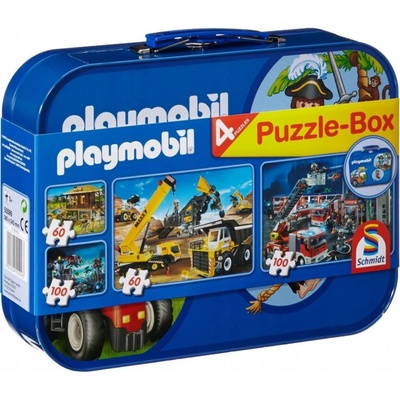 Schmidt Playmobil 2 x 60 a v plechovém kufříku 2 x 100 dílků