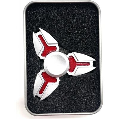 Fidget Spinner Silver Crab HQ červený