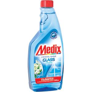  MEDIX препарат за почистване на стъкла, Original, Пълнител, 500мл
