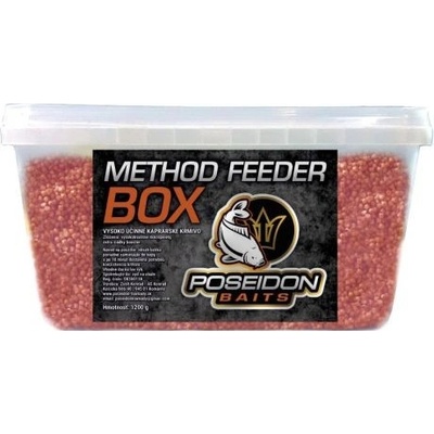 Poseidon Baits Method feeder box 1kg + booster - Med