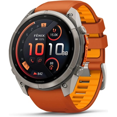 Garmin Fenix 9 Pro 51 mm AMOLED inReach Titanium Autumn Orange/Spark 010-04337-01 – Zboží Živě