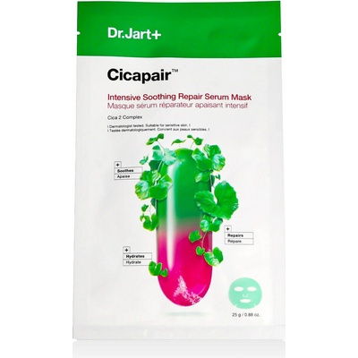 Dr. Jart+ Cicapair™ Intensive Soothing Repair Serum Mask plátenná maska s hydratačným a upokojujúcim účinkom 25 g