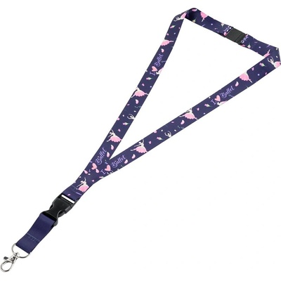 Šňůrka na krk s karabinkou Baletka