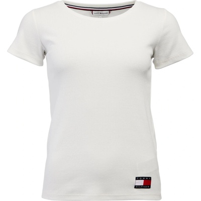 Tommy Hilfiger Dámske tričko TOMMY 85 LOUNGE-SHORT SLEEVE TEE biela
