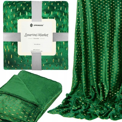 Divio Hrubá hřejivá deka DECO oboustranný nebo pohovku zelená 150x200