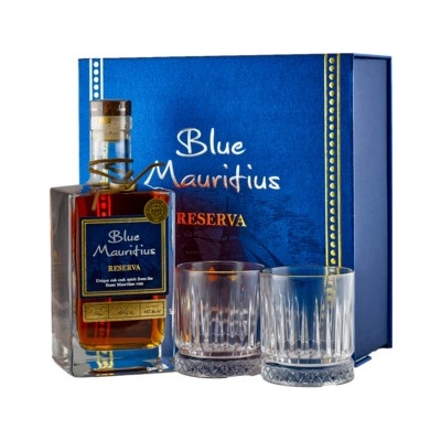 Blue Mauritius Reserva 40% 0,7 l (dárkové balení 2 sklenice)