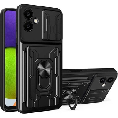 GKK Калъф с Предпазител за Камера и Стойка за Samsung A06, Kickstand Pro Case, Черен (5966011220891)